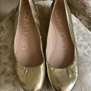 Calvin Klein Gold Heeled Shoes